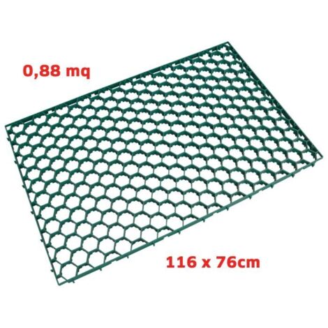 GRIGLIE SALVA PRATO P115V COLORE VERDE CM.115x75xH3,0