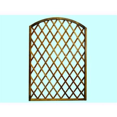 Pannello Grigliato da Giardino ad Arco in Legno di Pino Impregnato Lasa 90x90 cm (1/10)
