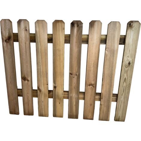 Staccionata "Lasa" in legno di pino naturale per recinzioni giardino e terrazzo -180 x h 100 cm