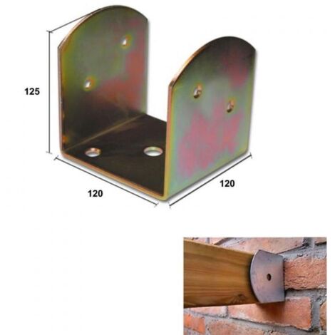 Piastre Staffe montaggio travi Art. 837 - mm 120x120xH124 - spes. 3 mm.  4 Pz