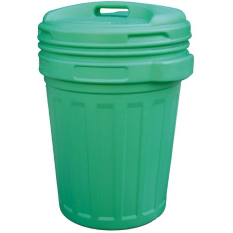 Vigor-Blinky Bidoni Immondizia Hdpe Verde Coperchio Vite 40 Litri