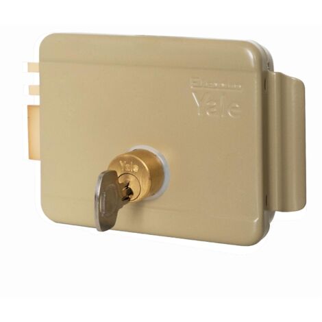 Yale Serratura elettrica da applicare per cancelli Y68000602 mano sinistra, acciaio verniciato, entrata 60 mm, basso voltaggio
