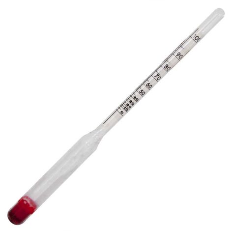 Alcolometro in vetro misuratore per alcol nei distillati, vino e birra 21 cm (1/3)