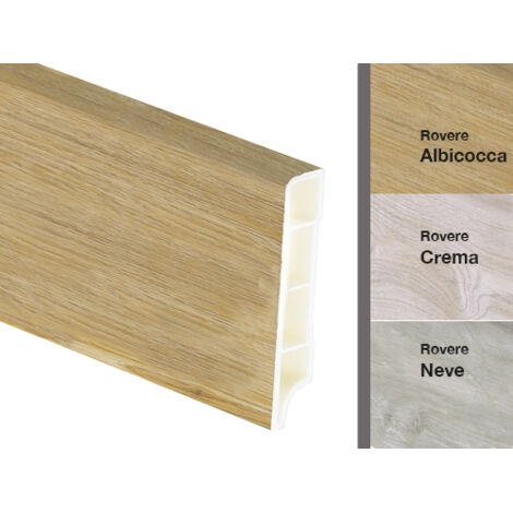 BATTISCOPA PVC ROVERE ALBICOC.70X14X2500