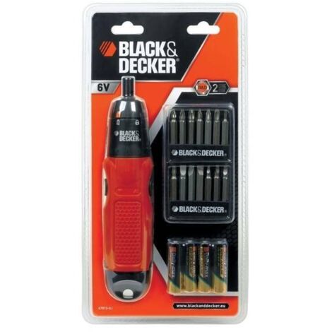 Black & decker svitavvita a batterie alkaline con 14 inserti a7073-xj
