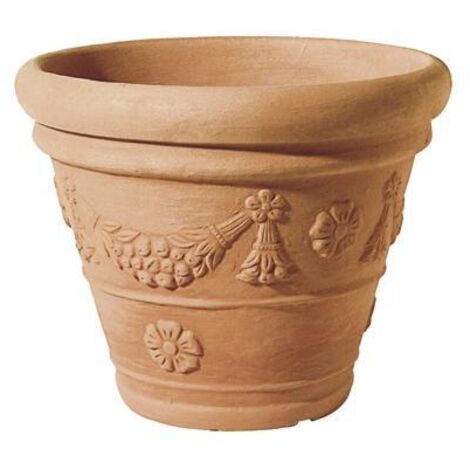 Vaso in Resina Color Terracotta Conca Tropea Impruneta H 34 Ø 40 cm