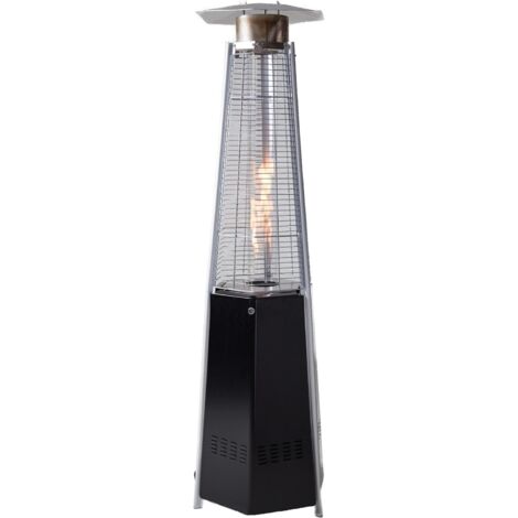 STUFA A GAS 13KW Fiamma Libera A PIRAMIDE PER ESTERNI - TERMOPATIO GPL - TOTEM HEXAGONAL NIKLAS