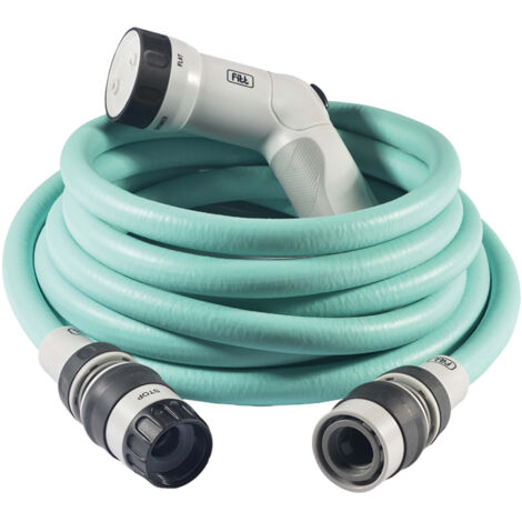FITT IKON 10 m, Tubo Acqua da Giardino per Irrigazione, Estensibile, Compatto, Leggero e Pronto all'uso, con Pistola Multigetto, Aquamarine