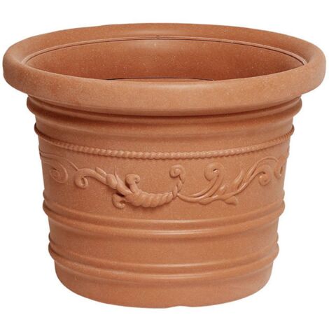 Vaso Prestige in resina festonato decorato   80x60 cm per piante fiori balconi e terrazzi