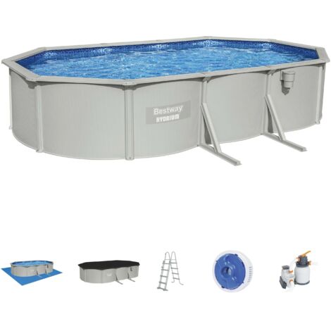 Piscina in acciaio fuori terra ovale Hydrium 610x360x120 cm Bestway 56369 (1/10)