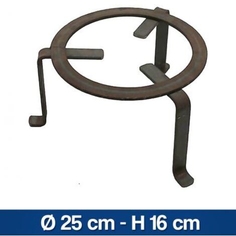 TREPPIEDI CIRCOLARE IN FERRO PER CAMINO FUOCO VARIE MISURE (37577V) Ø 25 cm - H 16 cm (16619)