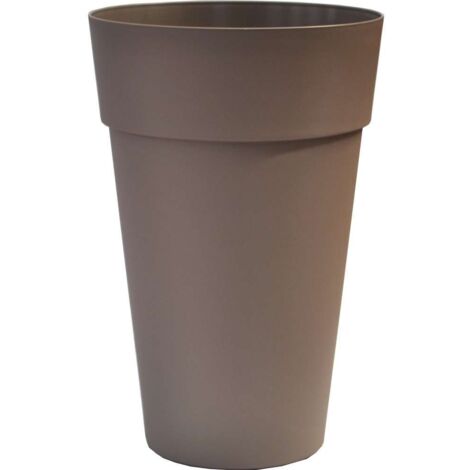 Vaso conico Telcom houston porta fiori alto Ø 35 colore tortora