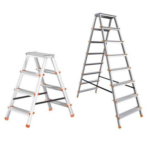 Scala doppia salita Brixo Step Up Tiptap 131 8×8 – Altezza lavoro 1,66 m – Portata 150 kg