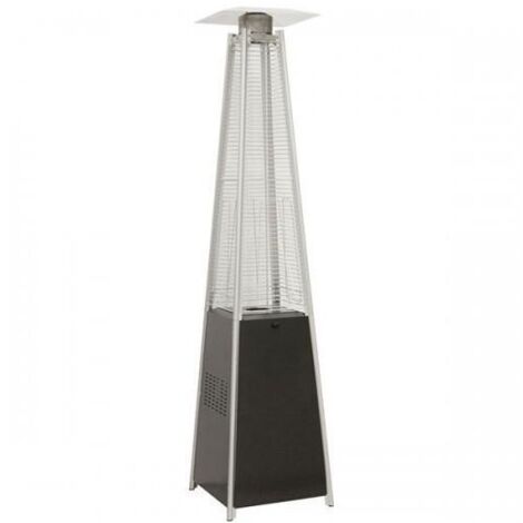 Scaldapatio "Piramide" a gas in acciaio h 221 cm 13 kw con ruote per esterno
