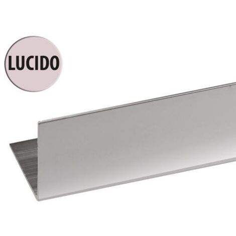 Profilo Angolare Da 1 Metro Alluminio Argento Brillante 10X10X1 Set 5 Pezzi - Arcansas