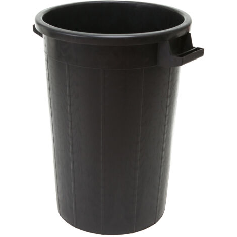 BIDONE IMMONDIZIA SOVRAPPONIBILE Lt 100 - Ø 53 x  h 66 cm - nero ICS