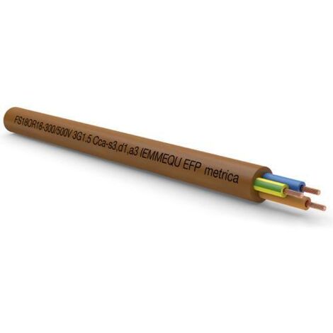 CAVO ELETTRICO ANTIFIAMMA 3X2,5MM FS18 300/500V - CF. 100MT