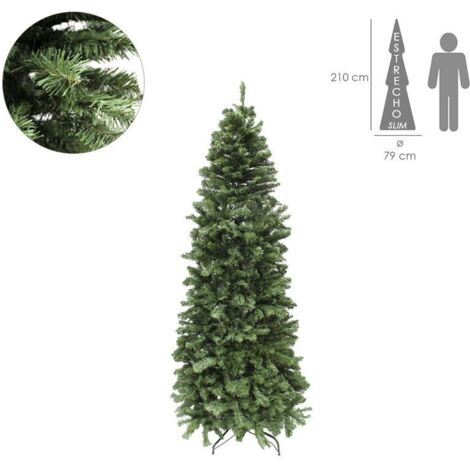 Albero di Natale SLIM MAURER 210 cm Verde 972 Rami ad ombrello Base 79 cm