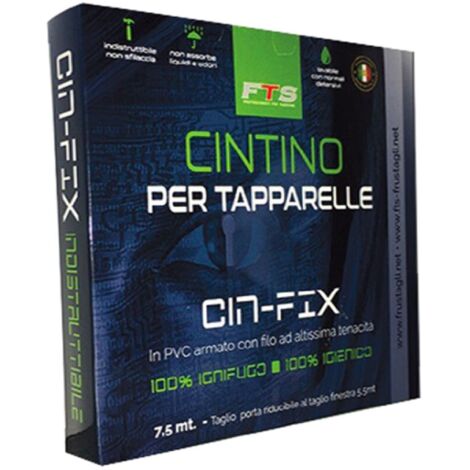 CINTINO TAPPARELLA PVC CIN-FIX BIANCO 7.5MT