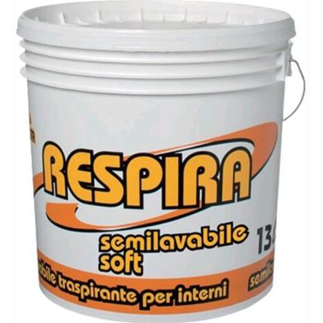 Pittura Murale Bianca per interni TRASPIRANTE Mod. RESPIRA SOFT 13 Litri