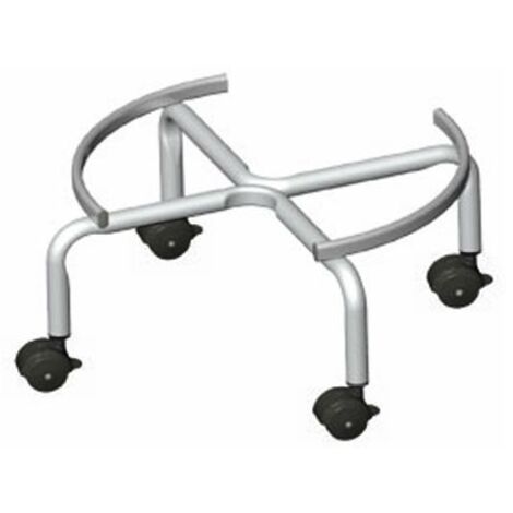 Carrello portafusto x Bidone Olio acciaio con ruote Alto 35 cm Diametro 38 cm