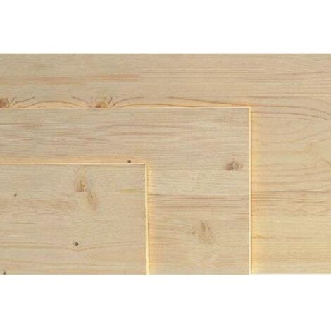Tavola Lamellare in Abete Grezzo Squadrato 100x40 cm spessore 18 mm