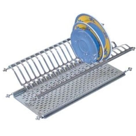 Scolapiatti per pensili da cucina con Vaschetta in Acciaio Inox Cm 86