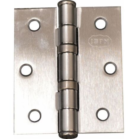 Cerniera Piana per Porta a Libro in Acciaio Cromo Satinato 102x76 mm conf. 2 Pz