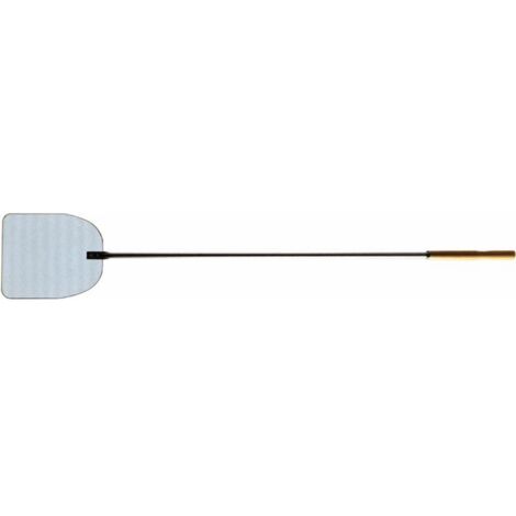 Pala inox per forno pizza rettangolare con manico in alluminio 28,5 x 31 cm
