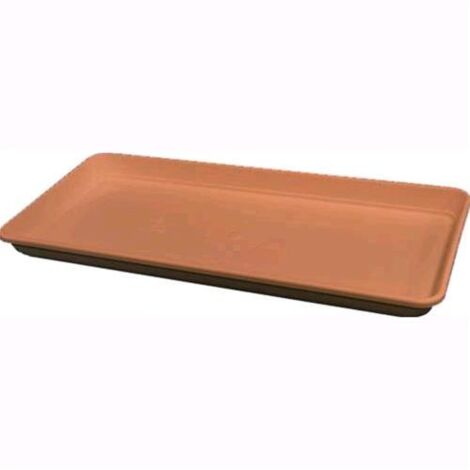 SOTTOVASO RETTANGOLARE Resina color TERRACOTTA 72x32x4,8H cm per VASO FESTONATO