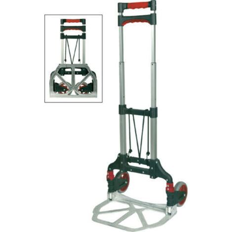 CARRELLO PORTAPACCHI SCATOLI ALLUMINIO RICHIUDIBILE ALTEZZA MAX CM 100 (28248)