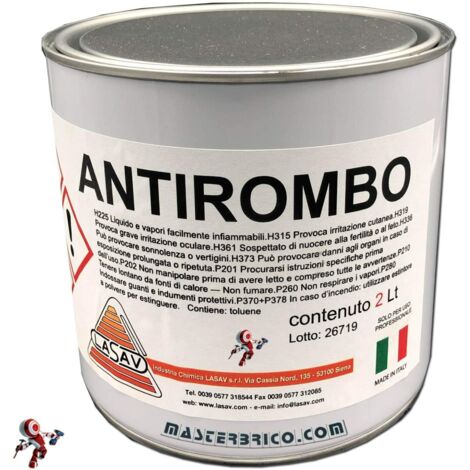 Antirombo vernice per sottoscocca lt 2 plastico insonorizzante lasav