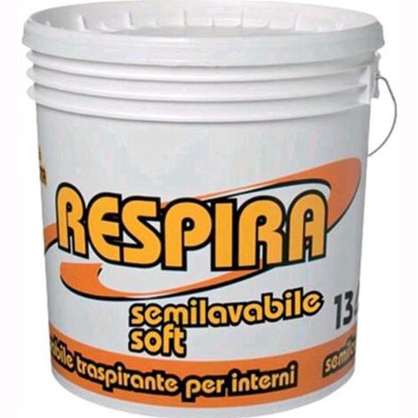 Pittura Murale Bianca per interni TRASPIRANTE Mod. RESPIRA SOFT 4 Litri