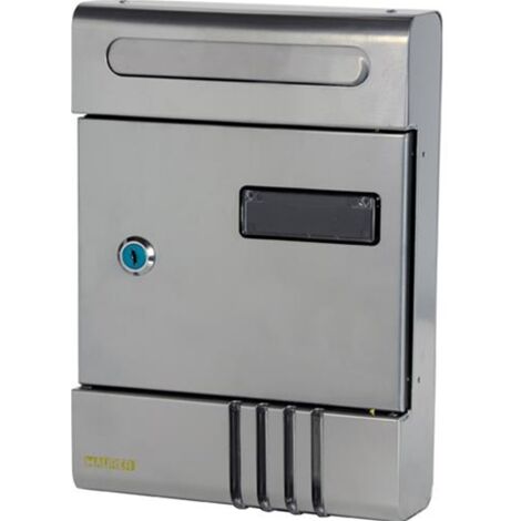 Cassetta Postale In Acciaio Per Esterno Porta Posta Lettere Silver Notes MAURER  SILVER