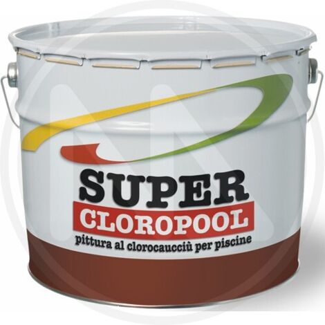 PITTURA X PISCINA CLOROCAUCCIU' SUPER CLOROPOOL 12LT BIANCO ITALC (1/2)