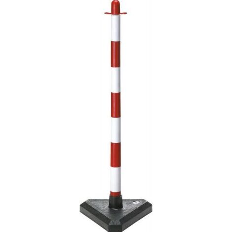 Colonnina Segnaletica con Base in Cemento per Delimitare in Pvc Altezza 90 cm