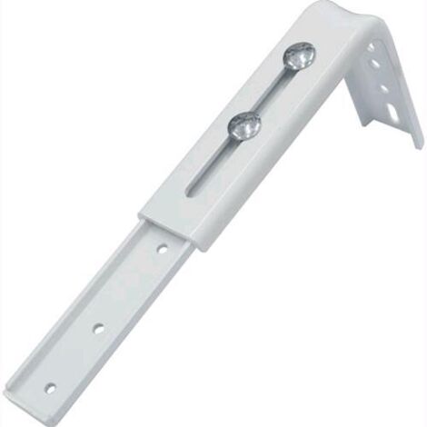 Supporto a Parete per Scorritenda in Alluminio 10x7 cm Verniciato Bianco