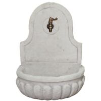 Fontana a parete in granulato di pietra e armatura in acciaio zincato Decogarden Giada