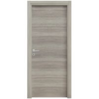 porta battente da interno reversibile in rovere grigio, 70x210 cm