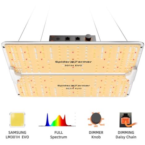 Spider Farmer SF2000Pro LED-Wachstumslampe mit Dimmer, Vollspektrum, Samsung LM301H EVO, für Zimmerpflanz