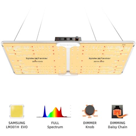 Spider Farmer SF2000EVO LED Pflanzenlampe Samsung LM301H EVO für Zimmerpflanzen, Gemüse, Blumen
