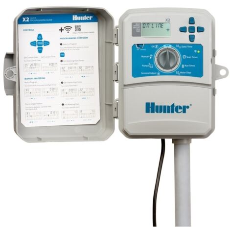 Programador Hunter X2-801 exterior 8 estaciones compatible con WiFi  Oferta exclusiva