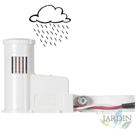 Sensor de lluvia Rain-Clik Hunter que paraliza el riego con lluvia, control automático de riego