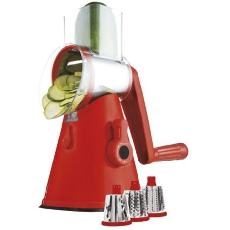 Cortador Rallador de Verduras Manual con 3 Cuchillas Intercambiables Versatilidad en la Preparación de Alimentos Oferta exclusiva (1/3)