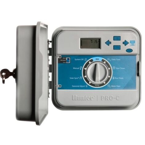 Programador de riego PRO-C exterior 4 estaciones modular Hunter  Oferta exclusiva