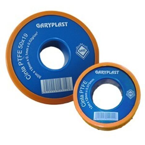 Cinta de Teflón PTFE GARY Cod. 1527: 50m x 19mm x 0,1mm  Oferta exclusiva