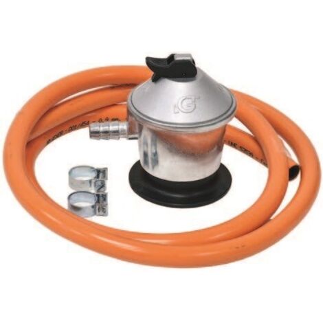 Kit Regulador Butano MERCATOOLS – manguera 0,70 m + 2 abrazaderas (MT03019)  Oferta exclusiva