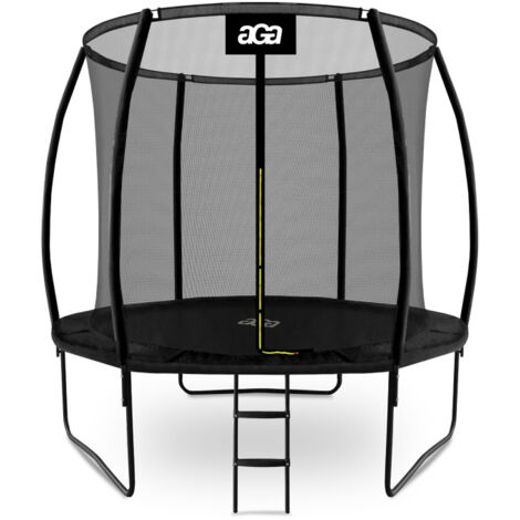 Aga SPORT EXCLUSIVE Trampolino 250 cm Nero + rete di protezione + scala