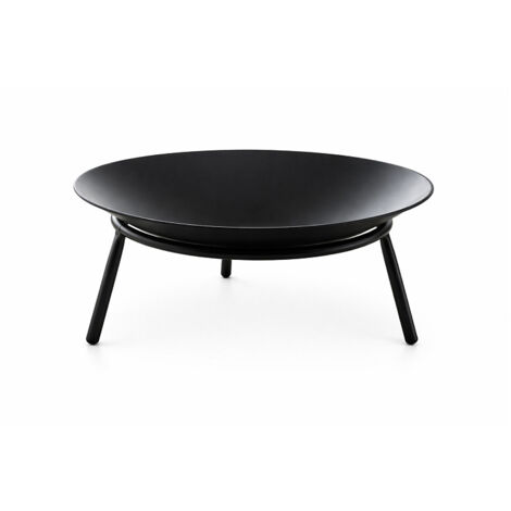 Il Numero 1 Del Risparmio-BRACIERE DA GIARDINO A LEGNA PORTATILE CON Attizzatoio 45 X 45 X 43 Cm Nero Main