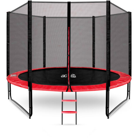 Aga SPORT PRO Trampolino 305 cm Rosso + rete di protezione + scala
